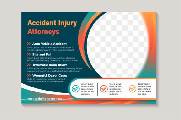 Accident Injury Horizontal Banner Graphics and Print Templates
