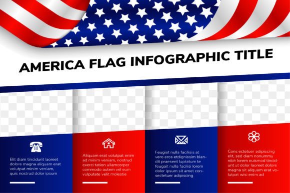 America Flag Infographic Poster