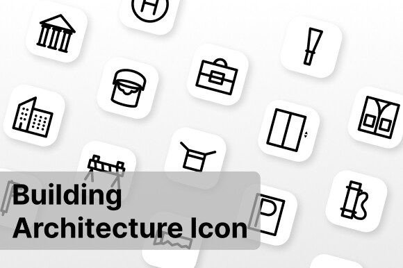 Building Architecture Icon: Graphics & Icons for Local Business