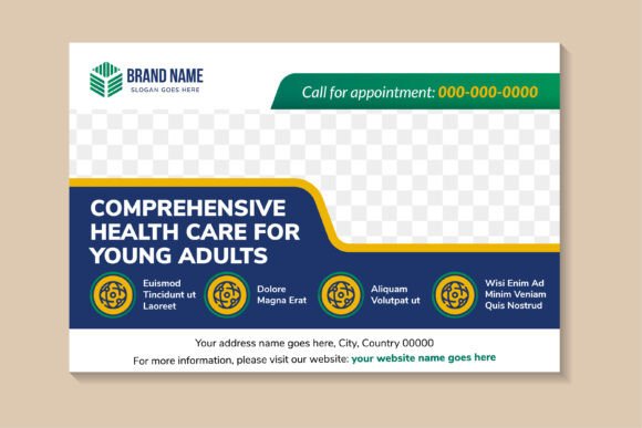 Comprehensive Health Horizontal Banner: Graphics for Social Media Templates