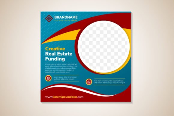 Creative Real Estate Square Banner: Graphics for Social Media Templates