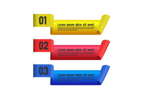 Editable Color Labels Banner Infographic