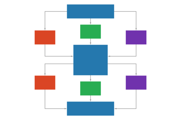 Infographic Element Connection Diagram: Graphics for Local Business Branding