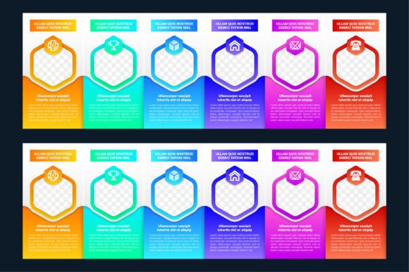 Infographic Photo Frame Hexagon: Graphics for Local Business Branding