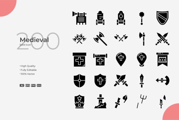 Medieval Glyph: Graphics and Icons for Creative Design