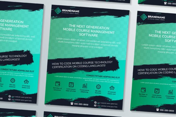 Mobile Course Vertical Flyer: Graphics and Print Templates