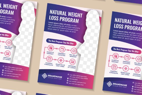 Natural Weight Vertical Flyer Graphics and Print Templates