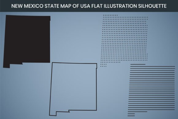 New Mexico State Hand Drawn Outline Map Graphics Freebies