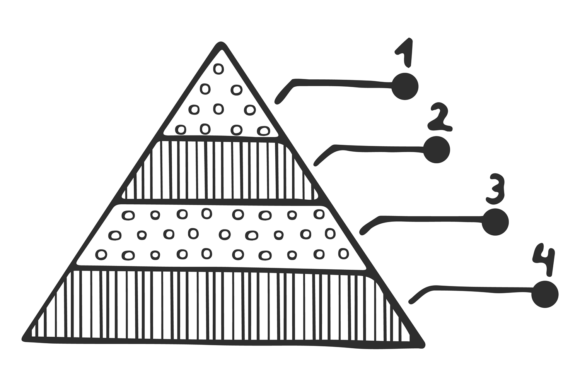 Pyramid Chart Doodle Graphics and Illustrations