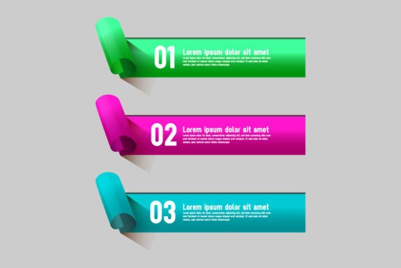 Roll Paper Color Labels Banner Design