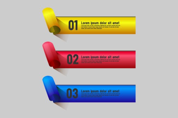 Roll Paper Color Labels Banner Graphic
