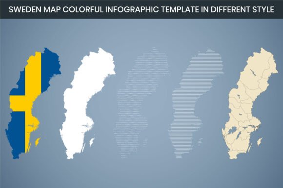 Sweden Map Illustration Infographic Graphics Freebies