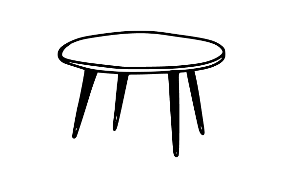 Table Stool Hand Drawing Graphics