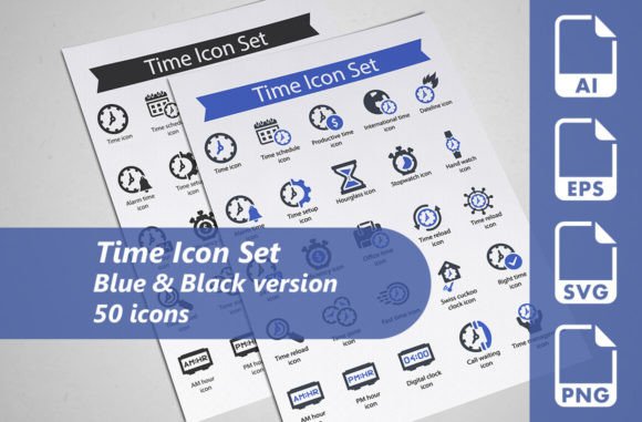 Time Icon Set: Graphics for Modern Branding