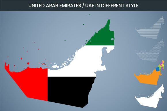 United Arab Emirates Map Illustration Graphics Freebies