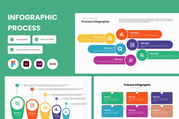 Visual Process Infographic Template V1: Graphics for Real Publishing